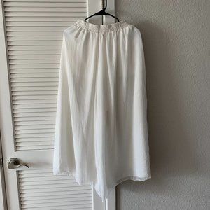 柳歌古典舞天丝白色阔腿裤S码